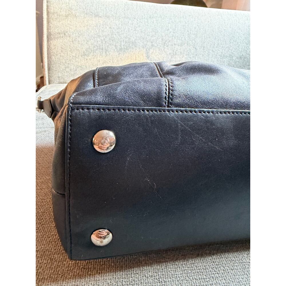 Coach Colette Satchel Black Leather Hand Bag Shoulder - Picture 10 of 15